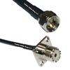 10 feet RFC240 KSR240 F Male to UHF Female Flange RF Pigtail Coaxial Cable view 1