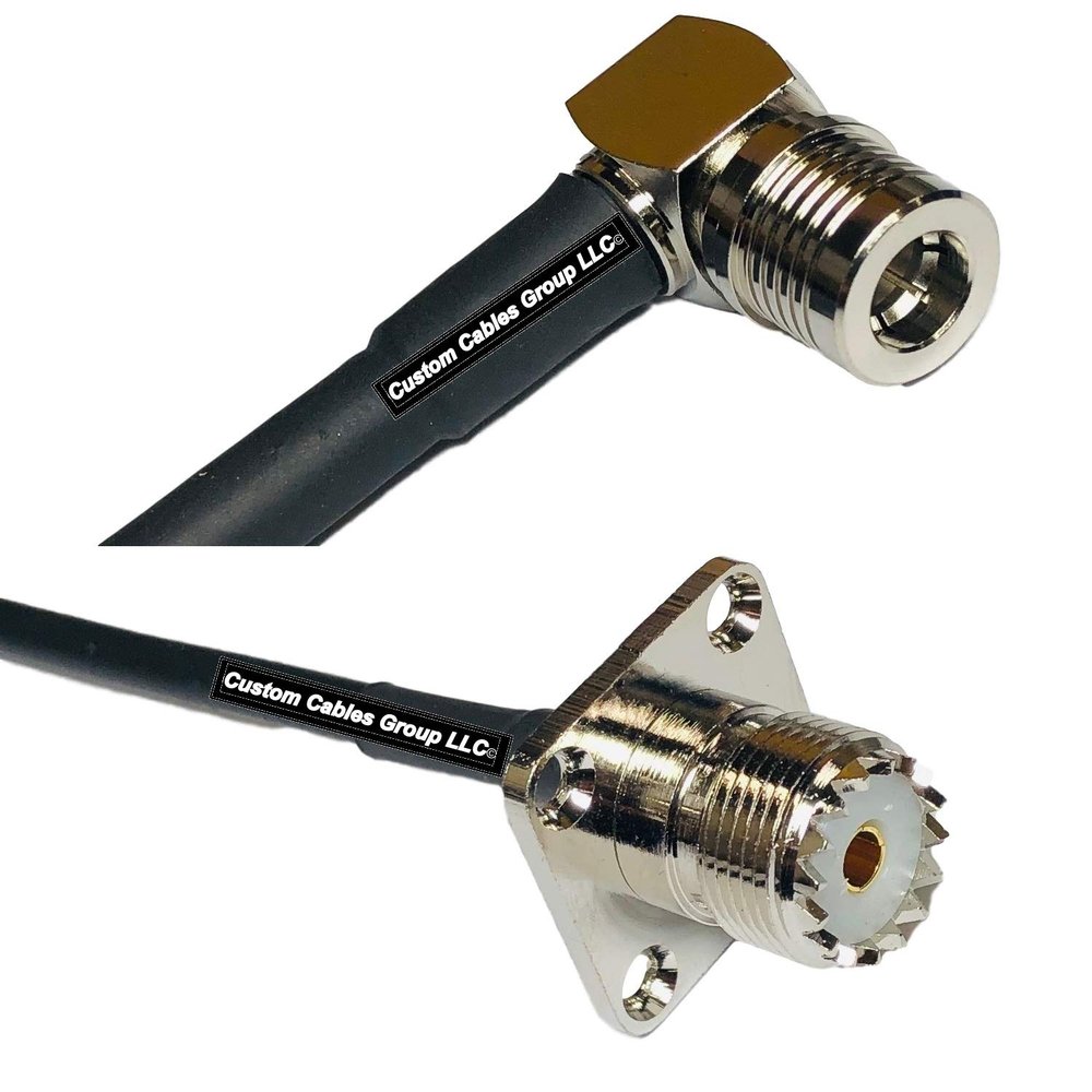 10 feet RFC240 KSR240 QMA Male Angle to UHF Female Flange RF Pigtail Coaxial Cable