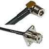 10 feet RFC240 KSR240 QMA Male Angle to UHF Female Flange RF Pigtail Coaxial Cable view 1