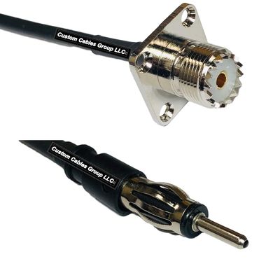 10 feet RFC240 KSR240 UHF Female Flange to AM/FM Male RF Pigtail Coaxial Cable