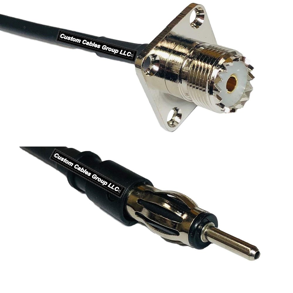 10 feet RFC240 KSR240 UHF Female Flange to AM/FM Male RF Pigtail Coaxial Cable