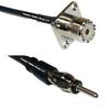 10 feet RFC240 KSR240 UHF Female Flange to AM/FM Male RF Pigtail Coaxial Cable view 1
