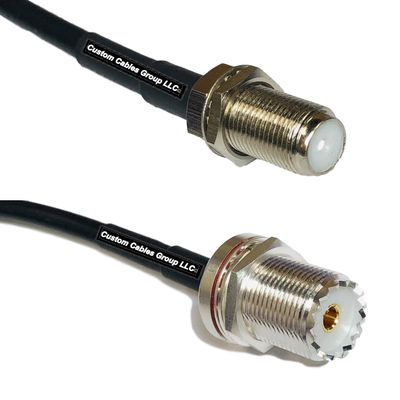 25 feet RFC240 KSR240 F Female to UHF Female Bulkhead RF Pigtail Coaxial Cable