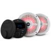 DS18 MRX16SL/WH Powersports & Marine Multimedia Radio & 2 Way 6.5 Slim Speaker Package RGB Lights, Bluetooth, Waterproof view 1