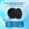 DS18 MRX16SL/WH Powersports & Marine Multimedia Radio & 2 Way 6.5 Slim Speaker Package RGB Lights, Bluetooth, Waterproof view 2