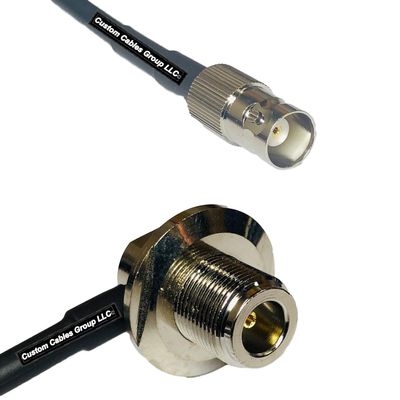 10 feet RFC240 KSR240 BNC Female to N Female Bulkhead Angle RF Pigtail Coaxial Cable