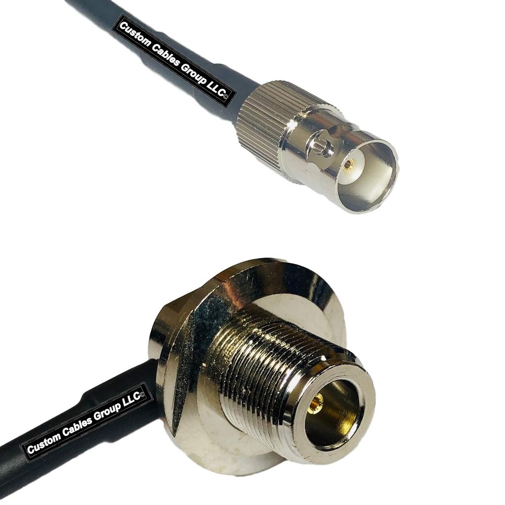 10 feet RFC240 KSR240 BNC Female to N Female Bulkhead Angle RF Pigtail Coaxial Cable