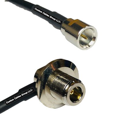 10 feet RFC240 KSR240 FME Male to N Female Bulkhead Angle RF Pigtail Coaxial Cable