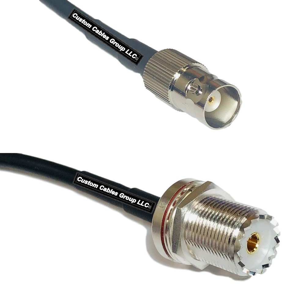 10 feet RFC240 KSR240 BNC Female to UHF Female Bulkhead RF Pigtail Coaxial Cable