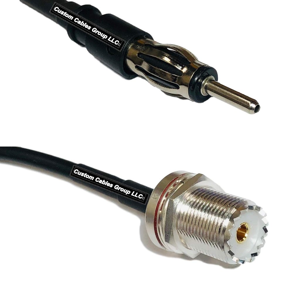 50 feet RFC240 KSR240 AM/FM Male to UHF Female Bulkhead RF Pigtail Coaxial Cable