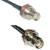 10 feet RFC240 KSR240 BNC Female Big Bulkhead to RP-TNC Female Bulkhead RF Pigtail Coaxial Cable view 1