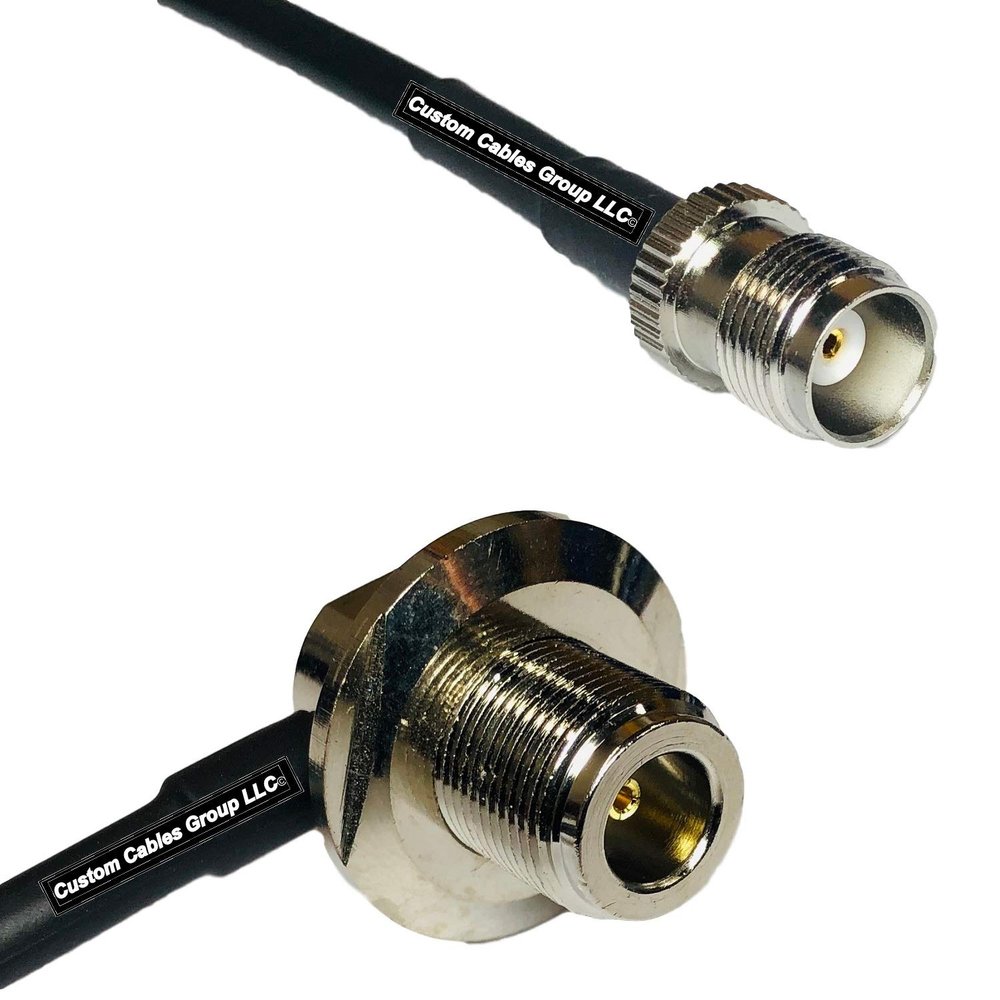 10 feet RFC240 KSR240 TNC Female to N Female Bulkhead Angle RF Pigtail Coaxial Cable