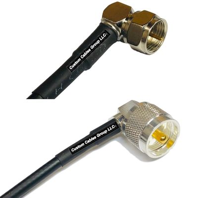 10 feet RFC240 KSR240 F Male Angle to UHF Male Angle RF Pigtail Coaxial Cable