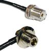 10 feet RFC240 KSR240 UHF Female Bulkhead to N Female Bulkhead Angle RF Pigtail Coaxial Cable view 1
