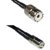 10 feet RFC240 KSR240 SO239 UHF Female to Mini UHF Female RF Pigtail Coaxial Cable view 1
