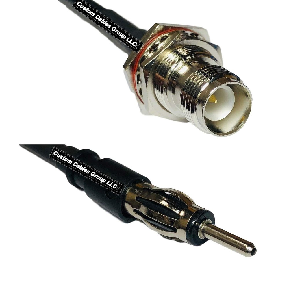 25 feet RFC240 KSR240 RP-TNC Female Bulkhead to AM/FM Male RF Pigtail Coaxial Cable