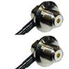 25 feet RFC240 KSR240 UHF Female Angle Bulkhead to UHF Female Angle Bulkhead RF Pigtail Coaxial Cable view 1