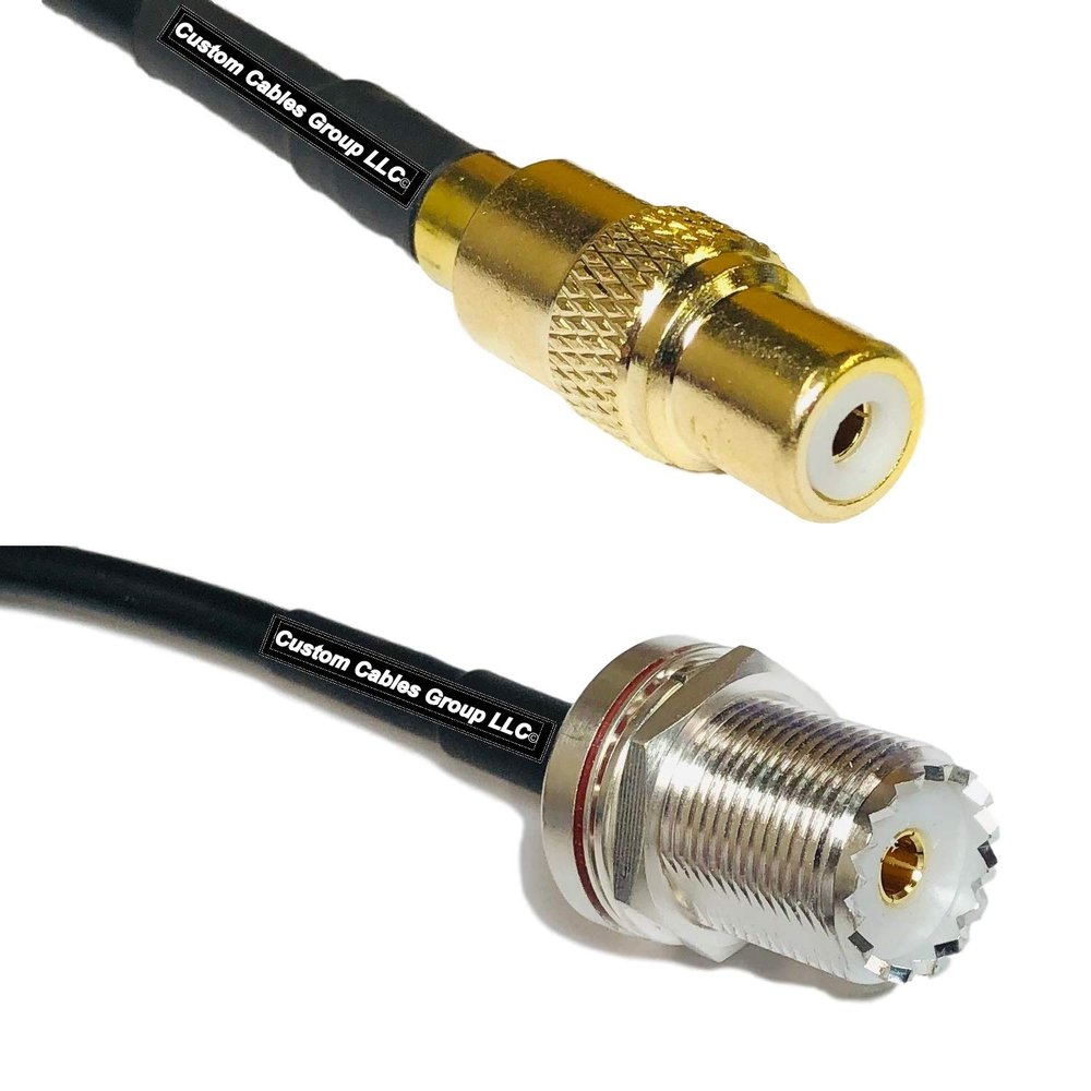 10 feet RFC240 KSR240 RCA Female to UHF Female Bulkhead RF Pigtail Coaxial Cable