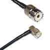 6 feet RFC240 KSR240 SO239 UHF Female to TNC Male Angle RF Pigtail Coaxial Cable view 1