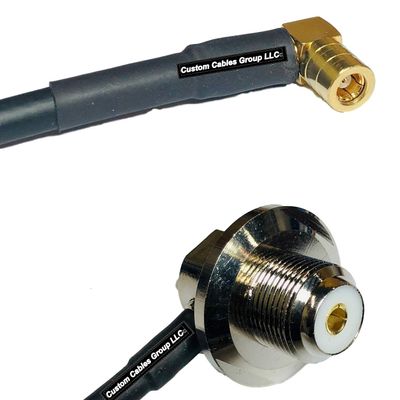10 feet RFC240 KSR240 SMB Female Angle to UHF Female Angle Bulkhead RF Pigtail Coaxial Cable