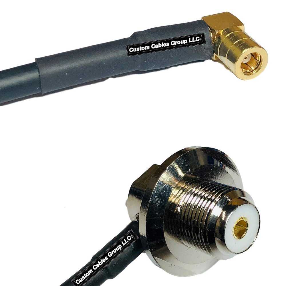 10 feet RFC240 KSR240 SMB Female Angle to UHF Female Angle Bulkhead RF Pigtail Coaxial Cable