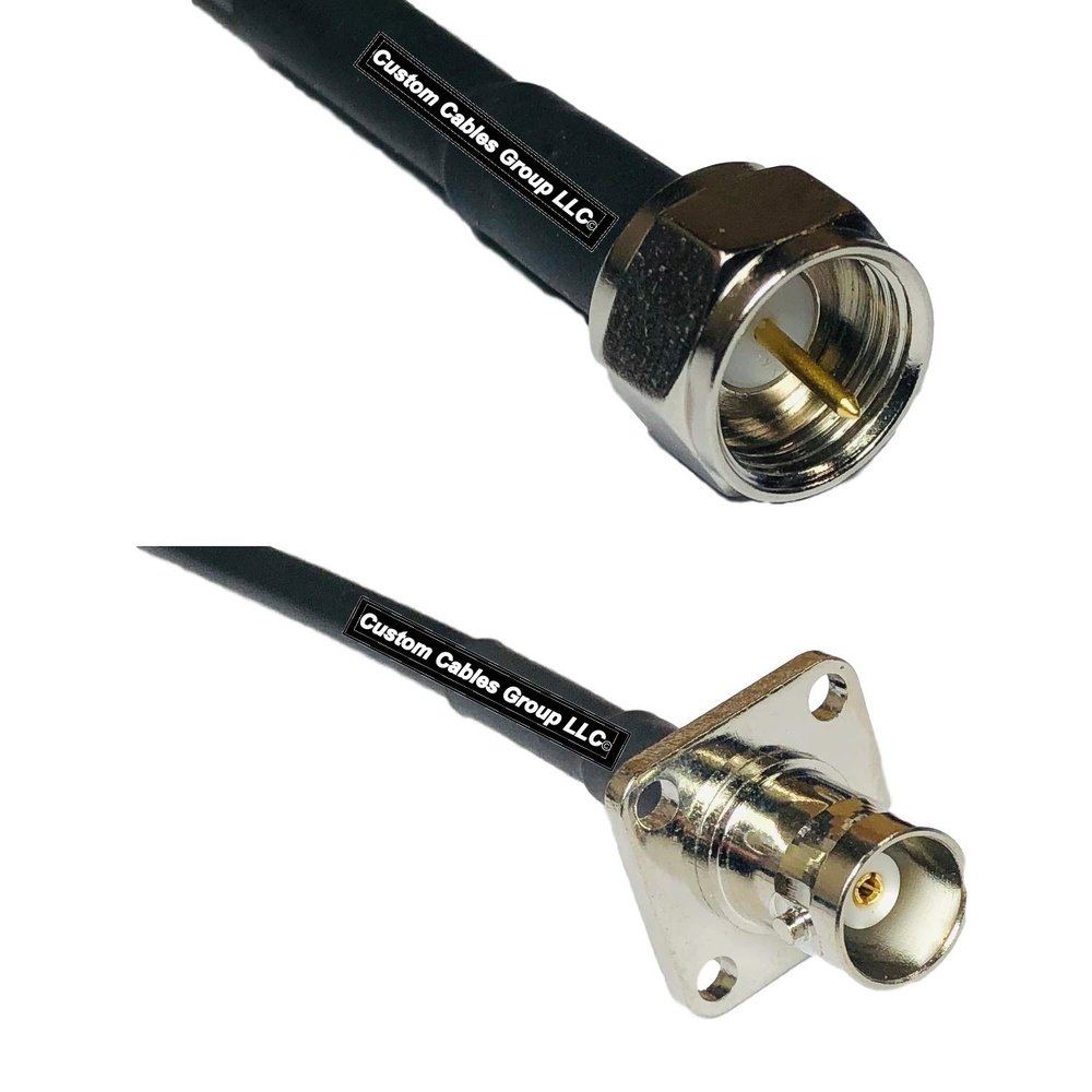 50 feet RFC240 KSR240 F Male to BNC Flange Female RF Pigtail Coaxial Cable