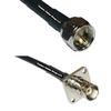 50 feet RFC240 KSR240 F Male to BNC Flange Female RF Pigtail Coaxial Cable view 1