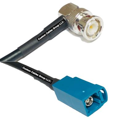 10 feet RFC240 KSR240 BNC Male Angle to Fakra Z Female RF Pigtail Coaxial Cable