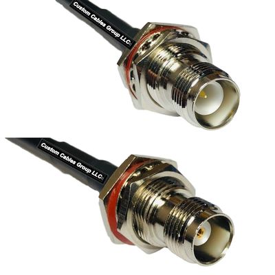 10 feet RFC240 KSR240 RP-TNC Female Bulkhead to TNC Female Bulkhead RF Pigtail Coaxial Cable