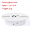 LINGOSHUN Motorized Rotating Turntable,Lightweight and Beautiful,with USB Power Cord, 2kg Load Capacity, Display Watches,Necklaces,Potted Plants/White / 204.5cm/7.91.8in view 2