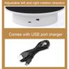 LINGOSHUN Motorized Rotating Turntable,Lightweight and Beautiful,with USB Power Cord, 2kg Load Capacity, Display Watches,Necklaces,Potted Plants/White / 204.5cm/7.91.8in view 3