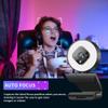 1080P Webcam for PC with Ring Light and Dual Microphone, Auto-Focus Webcam for Streaming, Adjustable Brightness Web Cam, USB Webcam for Zoom Skype| YouTube | PC | Mac| Laptop Desktop view 3