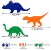 AIEX 6Pcs Dinosaur Wall Decals Dinosaur Footprints Stickers for Boys Girls Bedroom/Nursery/Classroom Decoration (Blue, Orange, Green) view 2