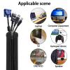 Geekria 4 Pack Cable Management, Wire Management with 8 Pieces Cable Ties, 20 Inch Cord Management with Zipper for TV/Office/Home Entertainment/Computer, Desk Cable Management (Black) view 2