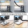 Geekria 4 Pack Cable Management, Wire Management with 8 Pieces Cable Ties, 20 Inch Cord Management with Zipper for TV/Office/Home Entertainment/Computer, Desk Cable Management (Black) view 3
