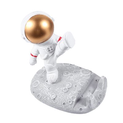 Hemobllo 1pc Creative Spaceman Phone Holder Stylish Desktop Decoration for Indoor and Outdoor Use and Temperature Resistant Mobile Phone Stand