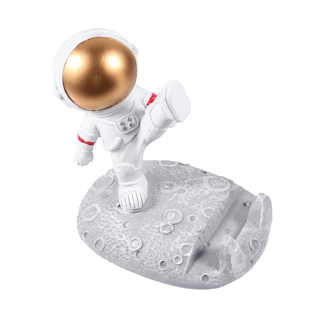 Hemobllo 1pc Creative Spaceman Phone Holder Stylish Desktop Decoration for Indoor and Outdoor Use and Temperature Resistant Mobile Phone Stand