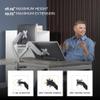 Fellowes Platinum Series Dual Monitor Arm for 40-Inch Monitors, Full Motion, 360 Rotation, VESA Mount with Grommet or Clamp, USB Ports, Ergonomic, Silver, 8056501 view 3