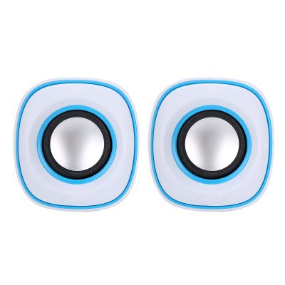 1 Pair USB Speaker, 3.5MM Audio Input Desktop Speakers, Portable Computer Speakers, Compatible with notebooks, desktops, laptops, PCs Computer Speaker