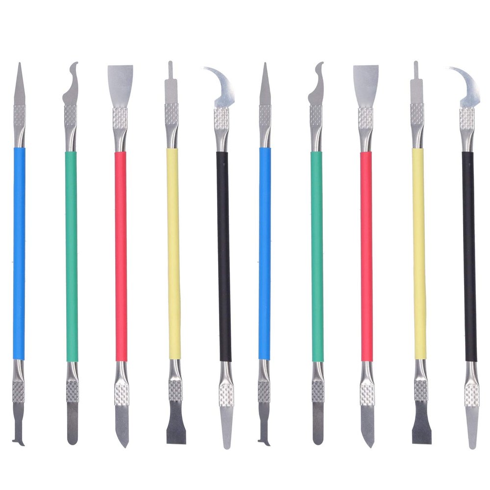 CPU Glue Removal Tool, 2Set TE-018 5 in 1 IC Chip Repair Thin Blade NAND Disassembler BGA Repair Knife Disassembly Glue Motherboard Chip Disassembly Tool(5 In1)