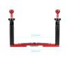BGNing New DSLR Diving Dual Handheld Tray Bracket Handle Grip Rig w/ 1/4" Screw Base Sports Action Cameras Underwater Light Photo Mount view 2