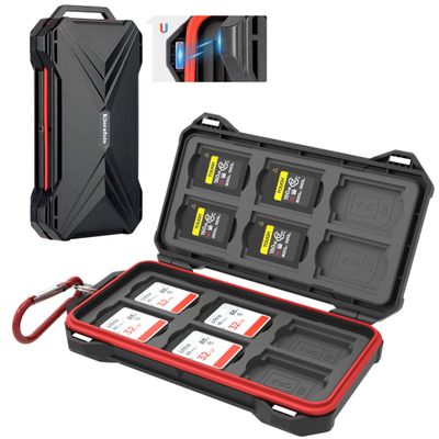 [12 SD + 12 CFexpress Type A] Magnetic Closure Memory Card Case Holder Organizer Protector Keeper for SD SDHC SDXC for Sony CEA-G80T CEA-G160T Alpha 1 A1 A7 IV A7M4 FX3 FX6 Camera Memory Card Storage