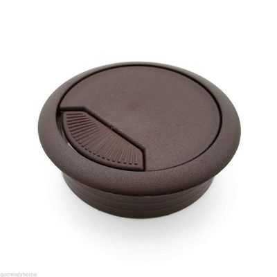 10pcs PC Computer Cord Cable Wire Organizer Hole Cover Desk Grommet 3-1/8" Brown