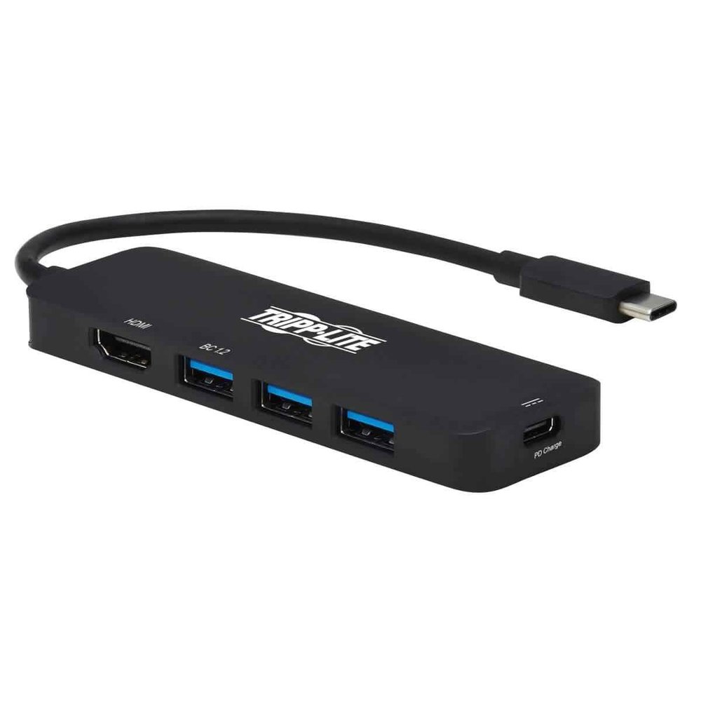 Tripp Lite USB C Multiport Adapter 4K60Hz HDMI 3 USB-A Hub 100W PD Charging (U444-06N-H3UC2)