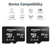 Amazon Basics microSDXC Memory Card with Full Size Adapter, A2, U3, Read Speed up to 100 MB/s, 64GB, Black (2pack) view 3