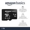 Amazon Basics microSDXC Memory Card with Full Size Adapter, A2, U3, Read Speed up to 100 MB/s, 1 Tb, Black view 2