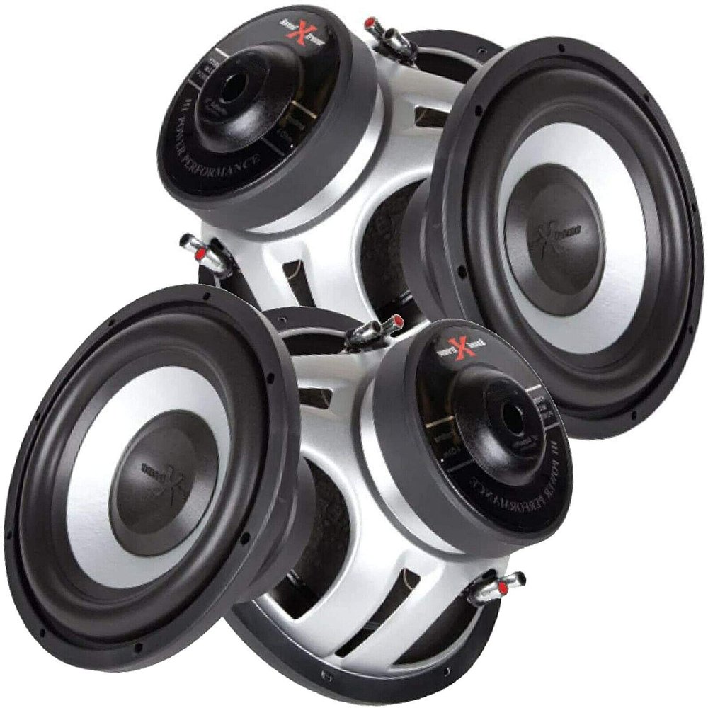 2X Soundxtreme ST-1052 10 Inch 2200 Watts Max Power for Pair Elite Car Audio Stereo Subwoofer Dual 4 Ohm Voice Coil Configuration Competition 10" Subs Speaker System