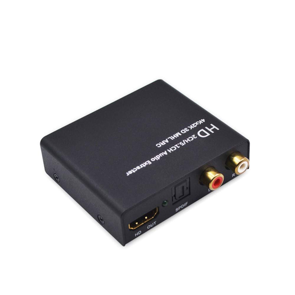 SATMW HD 2.0 Audio Extractor Support 4K 60Hz YUV 4:4:4 and HDR HD to Optical SPDIF Analog RCA L/R 3.5mm Converter