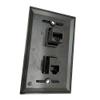 BOPLAT Ethernet Phone Jack Wall Plate Black -Single Gang CAT6 RJ45 and RJ11 CAT3 Telephone Cover Plate for CAT7/CAT6/CAT5e Ethernet Cable and Phone Line view 2