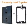 BOPLAT Ethernet Phone Jack Wall Plate Black -Single Gang CAT6 RJ45 and RJ11 CAT3 Telephone Cover Plate for CAT7/CAT6/CAT5e Ethernet Cable and Phone Line view 3